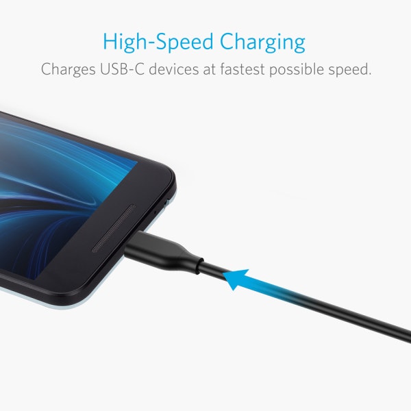 Anker PowerLine USB-C USB-A 300cm snabb laddning