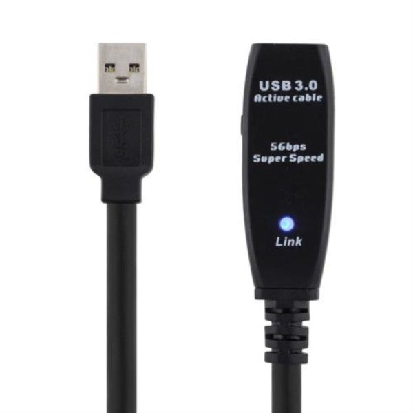Deltaco Prime USB 3.0 aktiv förlängningskabel, 5m