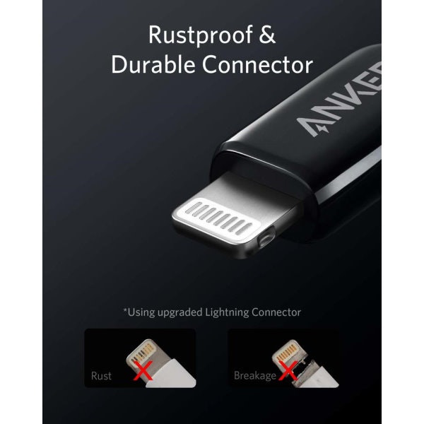 Anker PowerLine+ III Lightning USB kabel 180cm nya kontakter