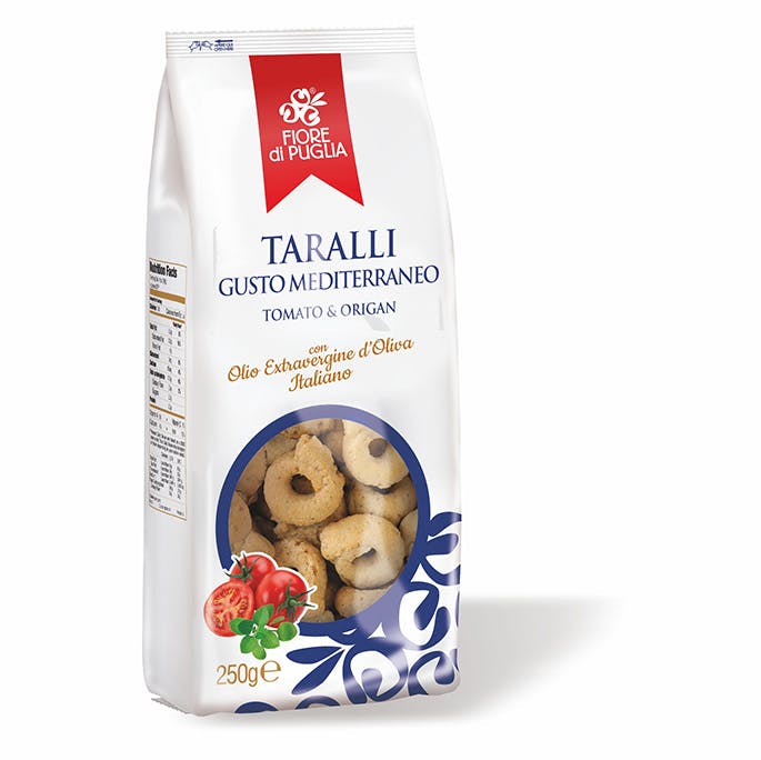 Taralli (bageri produkt) med tomater och oregano 250g