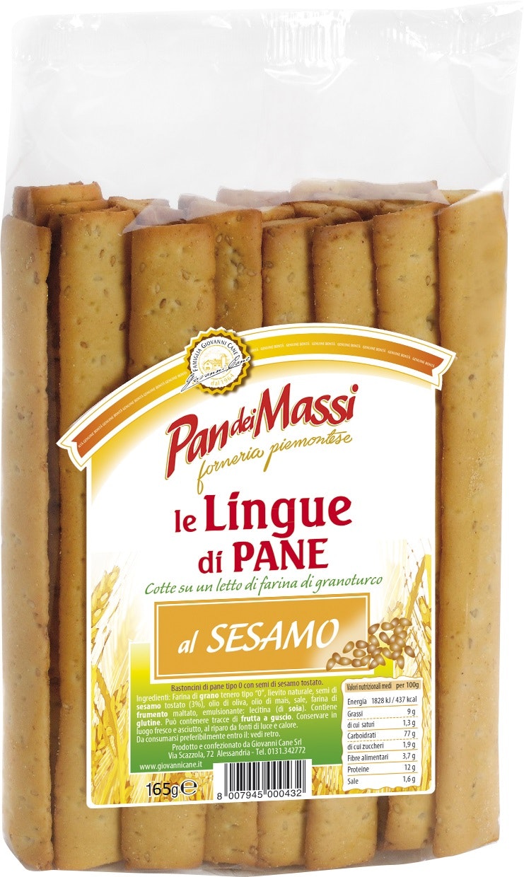 Lingue di pane (krispiga brödtungor) med sesam (Family Pack 14x165g)