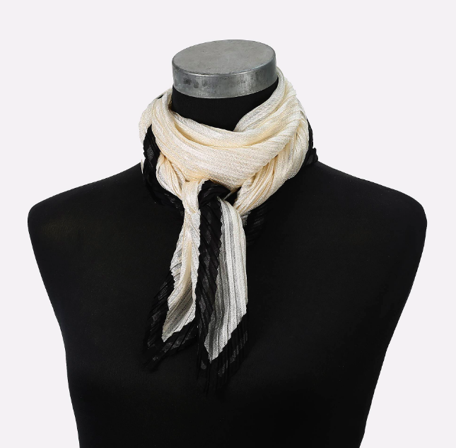 Gemini - Veckad scarf vit