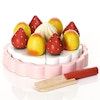 Magni - Tårta i trä jordgubb