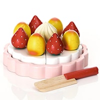 Magni - Tårta i trä jordgubb