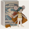 Superhjälte mus i tändsticksask