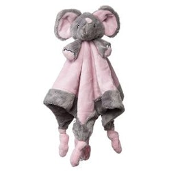 Snuttefilt med elefant Rosa