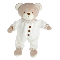 Gosedjur nalle med pyjamas Vit