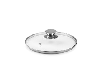 Ibili Glaslock med stålkant och rostfri knopp, 14 cm