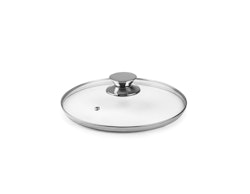 Ibili Glaslock med stålkant och rostfri knopp, 22 cm