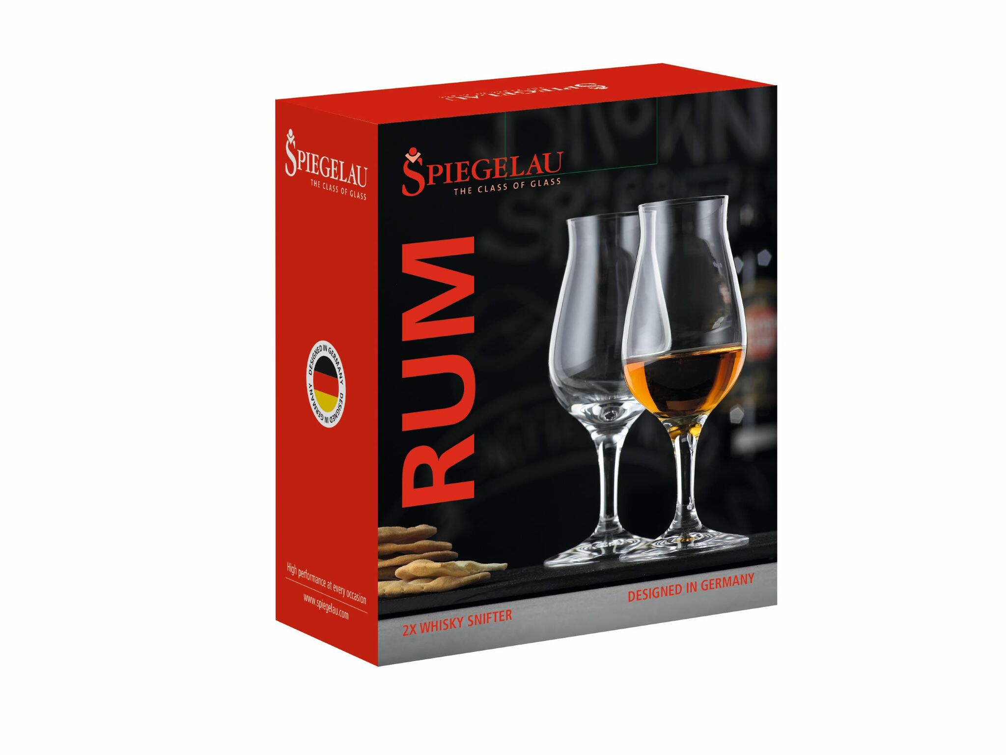 Spiegelau Premium Whisky Snifter Tasting Provar Avec Rom glas kort ben 17 cl. 2-pack