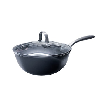 Satake Kastrull Sauteuse med lock Lättviktsgjutjärn non stick 20 cm 2 liter