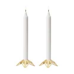 Georg Jensen GULD  JUL 2022 Ljusstake för kronljus 2-pack  Rostfritt FÖRGYLLD MED 18 KARAT