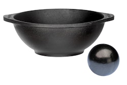 Skeppshult Senapsset med skål och kula. Gjutjärn