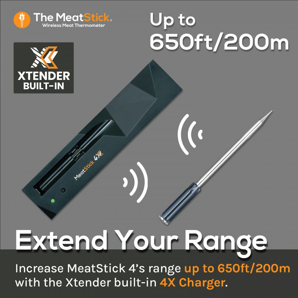 Meat Stick 4 x Trådlös stek termometer Digital 13,5 cm