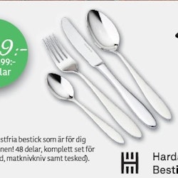 Hardanger Bestikk Fjord 48 delar + 5 delar serveringsset