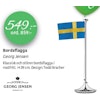 Georg Jensen Bordsflagga Svensk flagga H 39 cm