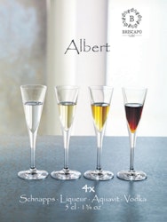 Albert Snapsglas Spets glas på fot 5 cl. 4-pack