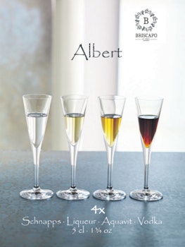 Albert Snapsglas Spets glas på fot 5 cl. 4-pack