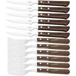 Tramontina Grillbestick 12 delar Churrasco. Brun, rostfritt