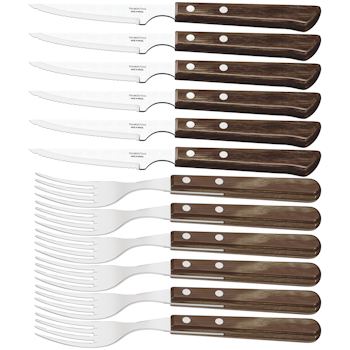 Tramontina Grillbestick 12 delar Churrasco. Brun, rostfritt