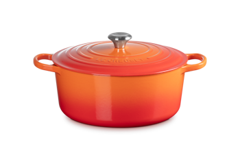 Le Creuset Stek gryta Signature 24 cm, 4,2 liter rund. Vulkan Emaljerat gjutjärn.