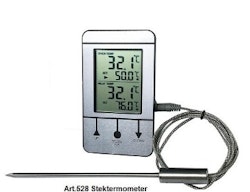 Termometerfabriken Viking Digital stek ugns termometer med sladd art: 528. -10 till + 300C. Dubbla mätpunkter och timer