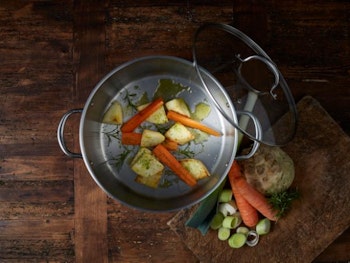 Funktion Gryta med glaslock Stor, rostfri 14,5 liter