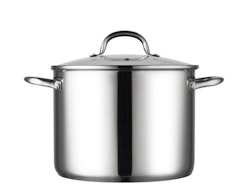 Funktion Gryta med glaslock Stor, rostfri 10 liter