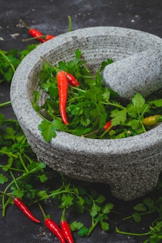 Kitchen Craft Mortel och mortelstöt, Molcajete World of Flavours. Granit
