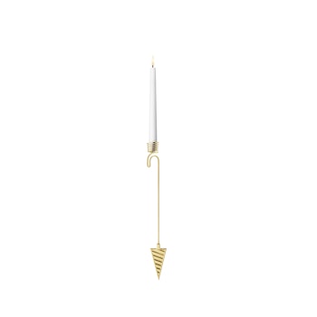 Georg Jensen 2025 Ljushållare strut 18 Karat guldpläterat. Ornament