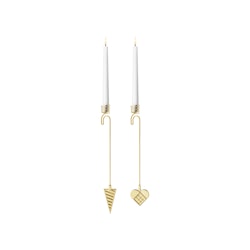 Georg Jensen 2025 Ljushållare strut 18 Karat guldpläterat. Ornament