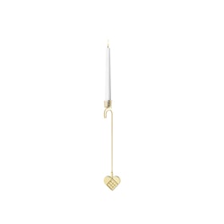 Georg Jensen 2025 Ljushållare hjärta 18 Karat guldpläterat. Ornament