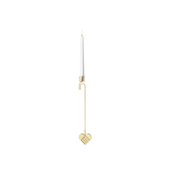 Georg Jensen 2025 Ljushållare hjärta 18 Karat guldpläterat. Ornament