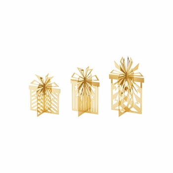 Georg Jensen 2025 jul prydnad för bord paket 18 Karat guldpläterat. Mellan,  Ornament