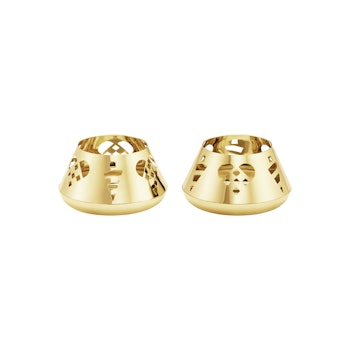 Georg Jensen 2025  jul värmeljus hållare 18 Karat guldpläterat.  Ornament 2-pack