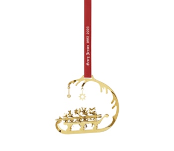 Georg Jensen 2025 jul mobil 1995.  18 Karat guldpläterat. Ornament 30 års-jubileum