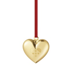 Georg Jensen 2025 Jul hjärta. 18 Karat guldpläterat. Ornament