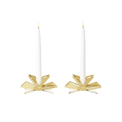 Georg Jensen 2025  jul ljus stakar 18 Karat guldpläterat.  Ornament 2-pack