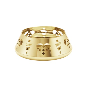 Georg Jensen 2025 jul ljusstake för blockljus 18 Karat guldpläterat. Ornament