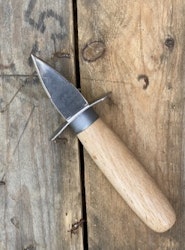 Ostronkniv med skydd, parerstång . Trä / rostfritt blad