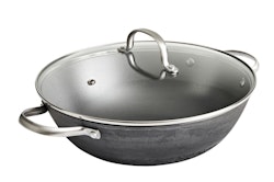 Satake Stekpanna Traktörpanna med glaslock  Pure Pan 28 cm Gjutjärn. PFAS-fri