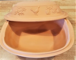 Römertopf Lergryta Rustico 4 personer 2,5 kg 3 liter. Mellan. OGLASERAD