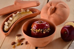 Römertopf Äpplelergryta Dessert, Glaserad