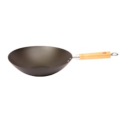 School of Wok Set 30cm Kolstål, instekt. 5 delar
