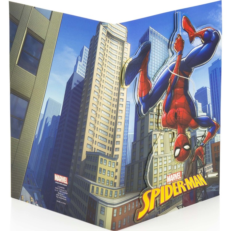 Spiderman Gratulations kort 3D med kuvert