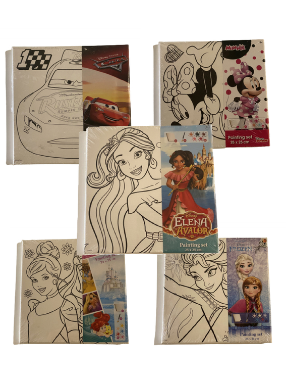 Disney Prinsess Canvas tavla - Måla din egna tavla