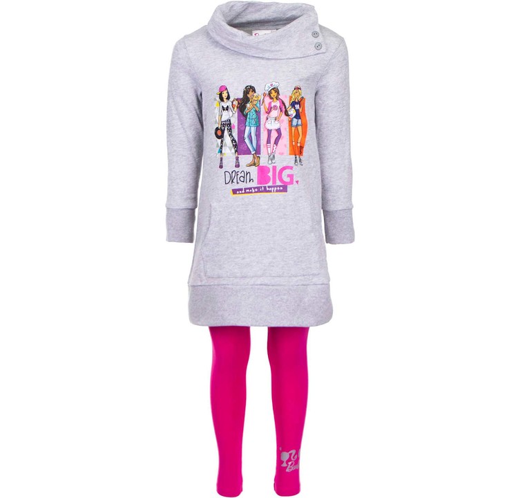 Barbie 2-delat set med tights och sweatshirt