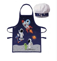 Astronaut förkläde med kockmössa