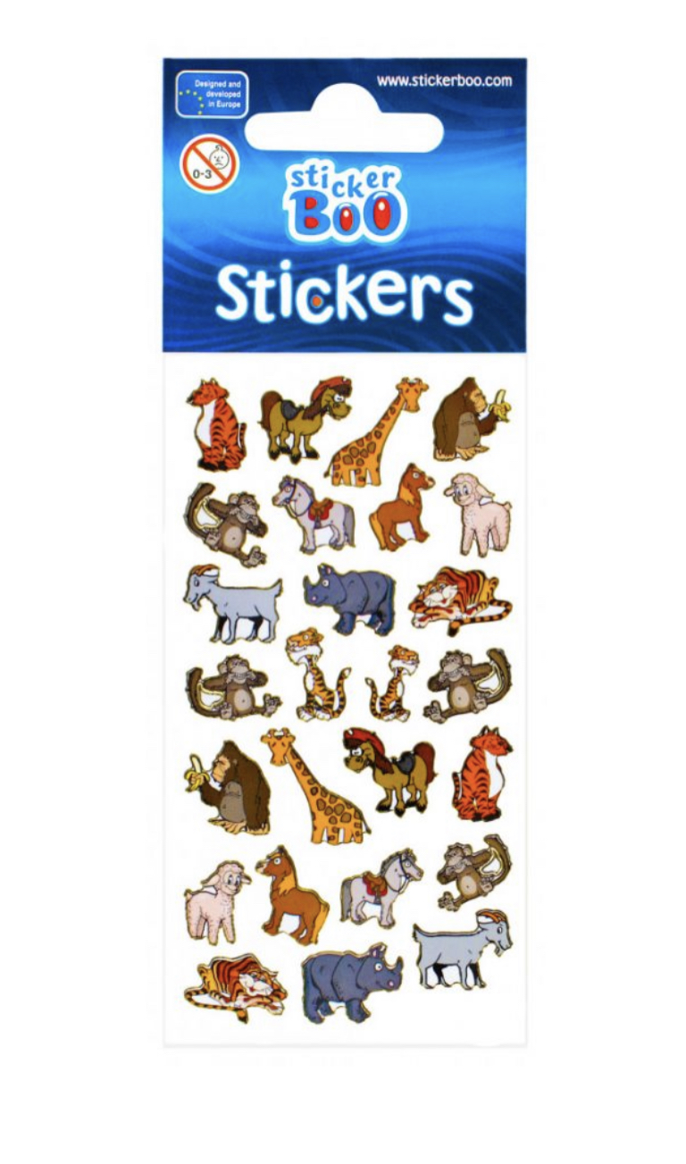 Stickers med vilda djur