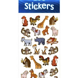 Stickers med vilda djur